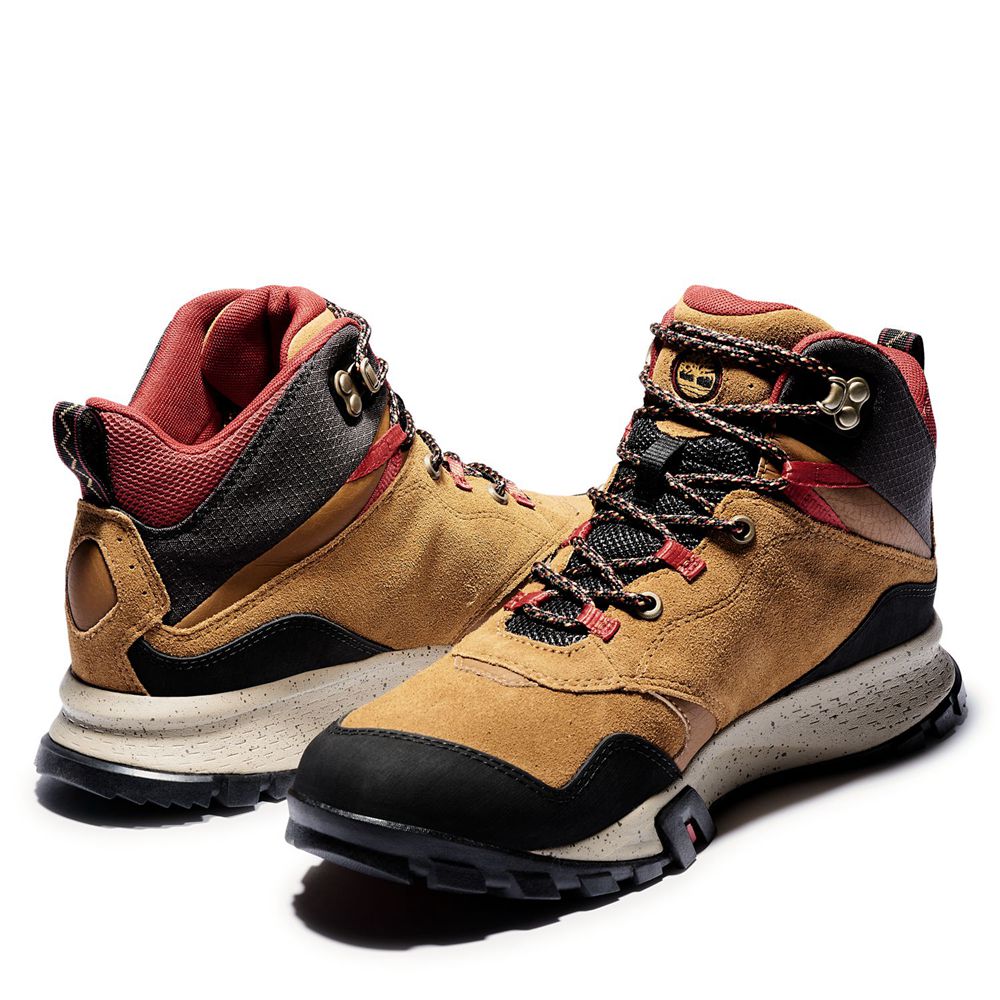 Bocanci De Drumeție Timberland Barbati Maro/Negrii - Garrison Trail Waterproof Mid - Romania - JAXFR